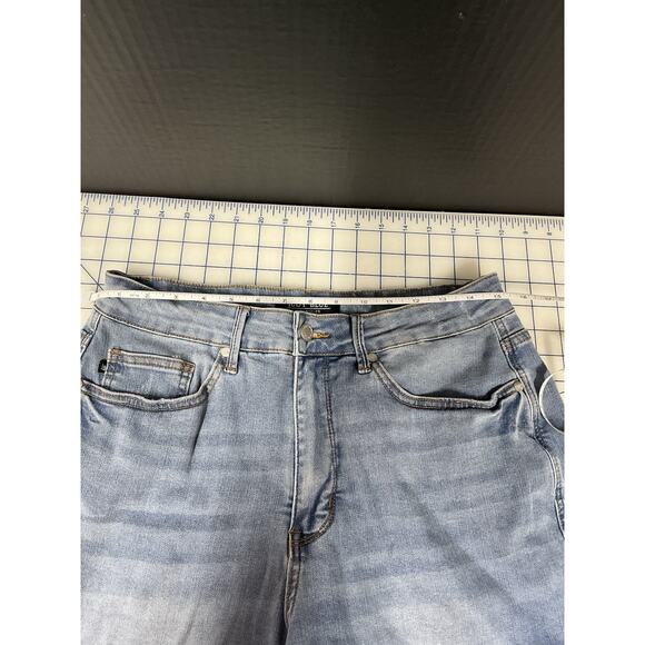 Judy Blue Jean Cut Off Shorts‎ Plus Size 1XL Medium Blue Stretch Denim - Picture 5 of 8